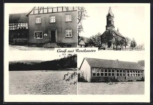 AK Renshausen, Geschäftshaus Jünemann, Kirche, Schule