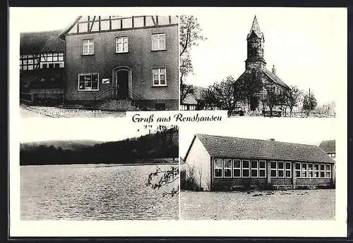 AK Renshausen, Kirche, Geschäftshaus Jünemann, Schule