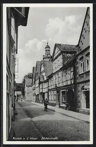 AK Rinteln a. d. Weser, Blick in die Bäckerstrasse