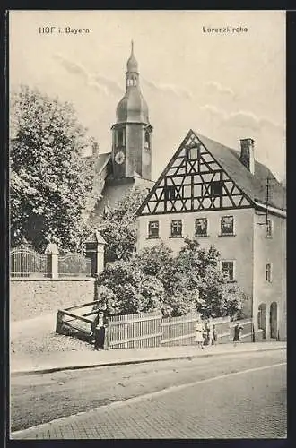 AK Hof, Blick auf die Lorenzkirche