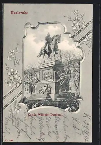 AK Karlsruhe, Kaiser-Wilhelm-Denkmal