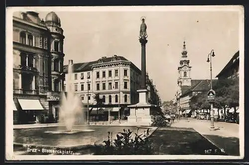 AK Graz, Café am Bismarckplatz