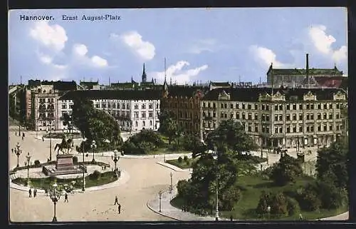 AK Hannover, Denkmal auf dem Ernst August-Platz