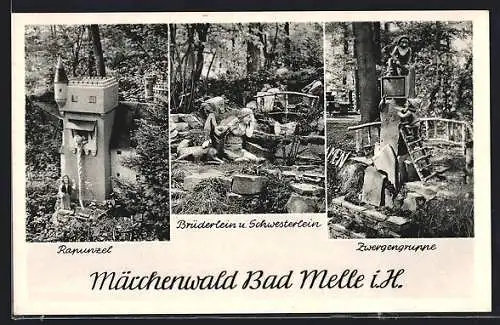 AK Bad Melle i. H., Märchenwald mit Figuren