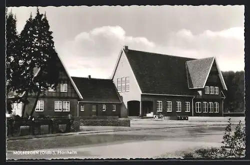 AK Molbergen, Pfarrheim und Strassenpartie