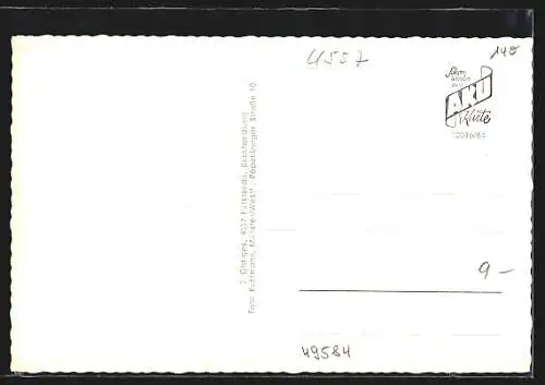 AK Fürstenau / Hann., Strassenpartie und Teich