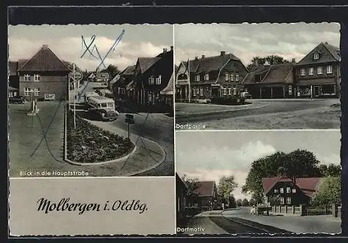 AK Molbergen i. Oldbg., Hauptstrasse, Dorfpartie