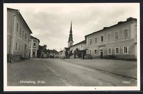 AK Ulrichsberg /O.Oe., Gasthaus zur Post, Strassenpartie