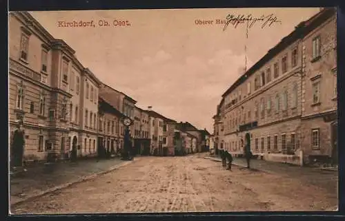 AK Kirchdorf /Ob. Oest., Gasthof zum schwarzen Adler, Oberer Hauptplatz