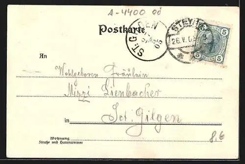 AK Steyr, Stadtplatz mit Geschäften