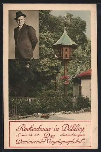 AK Döbling, Das Gasthaus Rockenbauer, Vogelhaus, Inhaber