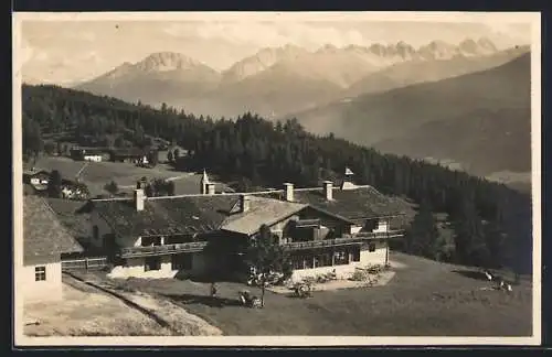 AK Mösern bei Seefeld, Gasthof im Bergidyll