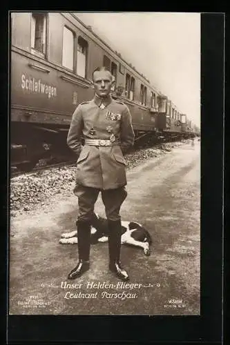 Foto-AK Sanke Nr. 380: Portrait Leutnant Parschau