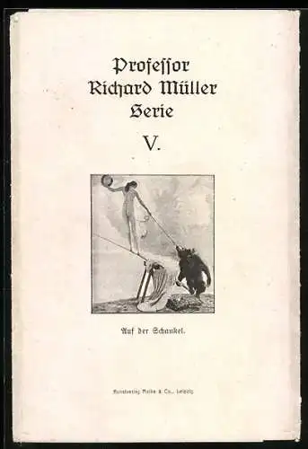 Künstler-AK Richard Müller: Serie V. komplett, 6 AK mit Hülle, Tänzerin, Türkin, Auf der Schaukel, Meine Palette