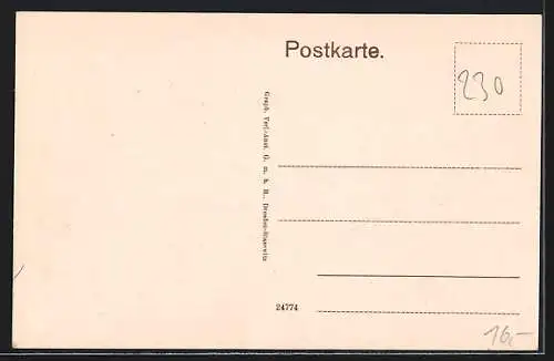 AK Aalen, Schubartdenkmal mit Post