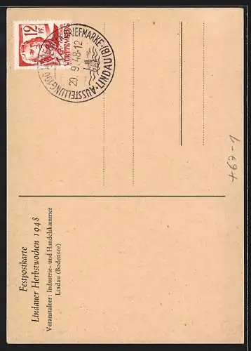 AK Lindau / Bodensee, Herbst Wochen 1948, Denkmal