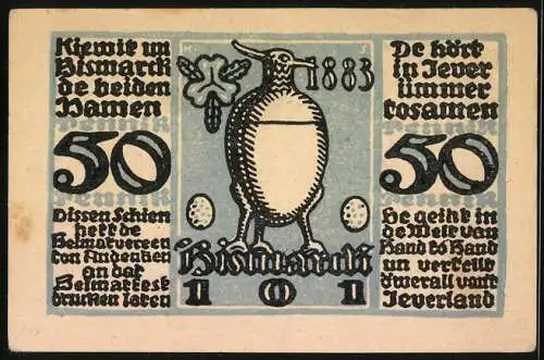 Notgeld Jever 1921, 50 Pfennig, Wappen