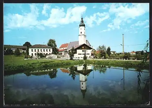 AK Prutting b. Rosenheim, Teilansicht mit Kirche