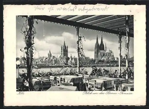 AK Köln, Blick von der Sünner-Terrasse
