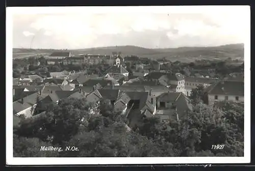 AK Mailberg /N. Oe., Ortsansicht aus der Vogelschau