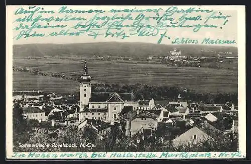 AK Ravelsbach /N. Oe., Teilansicht mit Blick in die Ferne