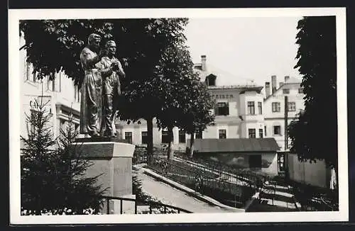 AK Mariazell, Am P. Abel-Denkmal