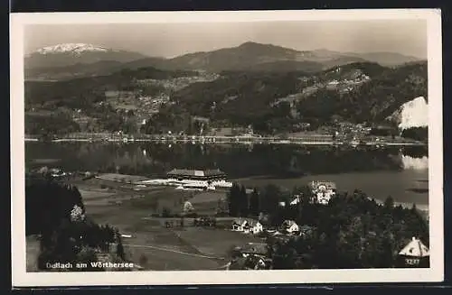 AK Dellach am Wörthersee, Totalansicht mit Umgebung aus der Vogelschau