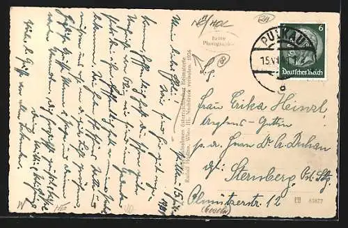 AK Pulkau /N.-Ö., Teilansicht mit Kirche, Fliegeraufnahme