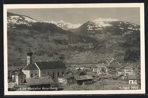 AK Schruns im Montafon, Teilansicht mit Kirche