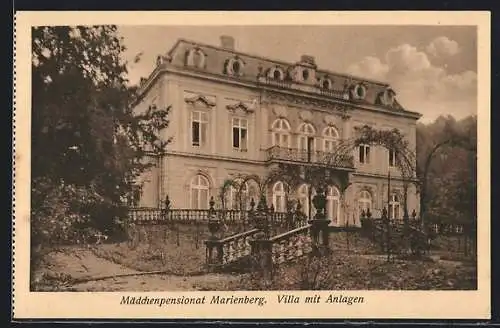 AK Bregenz, Mädchenpensionat Marienberg, Villa mit Anlagen