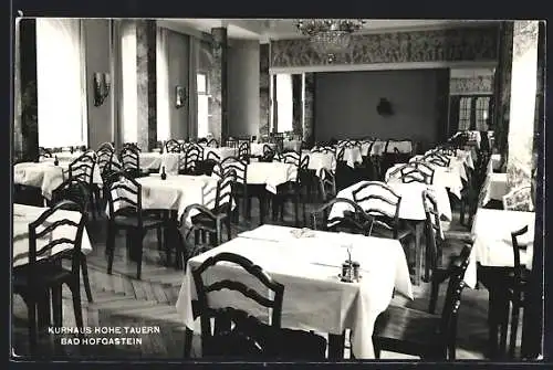 AK Bad Hofgastein, Speisesaal vom Kurhaus Hohe Tauern