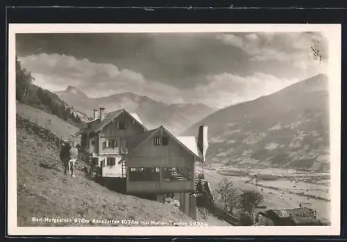 AK Bad-Hofgastein, Annacafe mit Hohen-Tauern