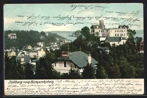 AK Hamburg-Blankenese, Ansicht des Süllberg vom Bismarckstein