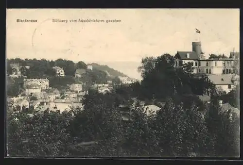 AK Hamburg-Blankenese, Süllberg vom Aussichtsturm gesehen