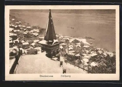 AK Hamburg-Blankenese, Süllberg im Schnee