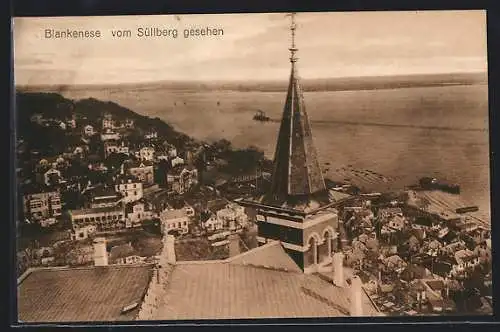 AK Hamburg-Blankenese, Panoramablick vom Süllberg