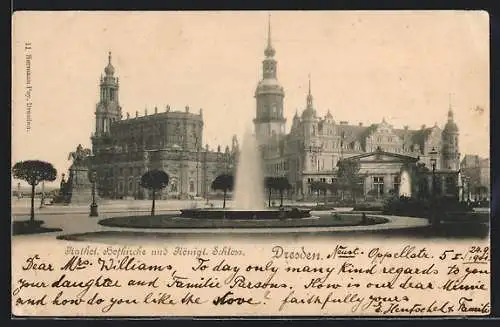 AK Dresden, Katholische Hofkirche und Königliches Schloss