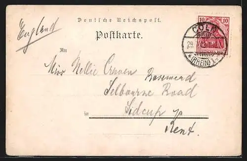 AK Boppard, Totalansicht mit Rhein