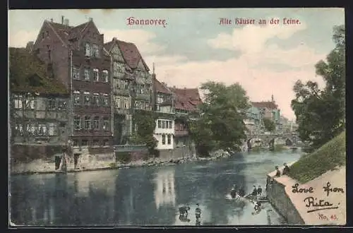 AK Hannover, Alte Häuser an der Leine