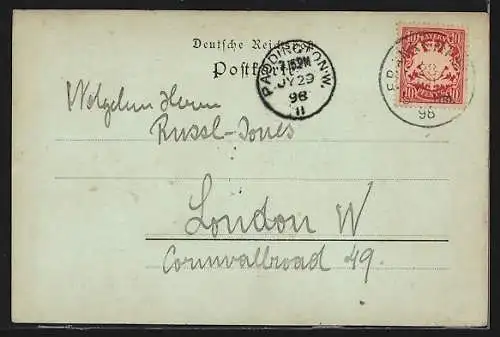 Mondschein-AK Heidelberg / Neckar, Glockenturm Friedrich II.