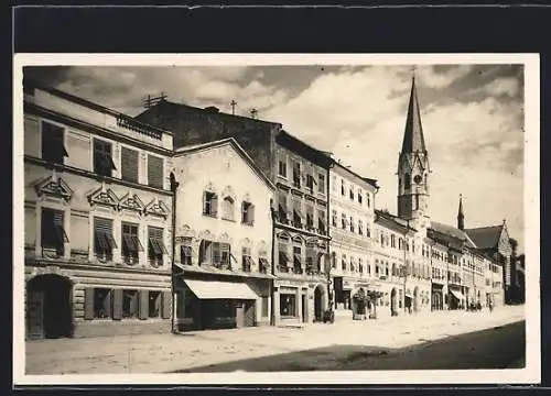 AK Mauerkirchen /Ob.-Öst., Gasthof Schober, Kirche