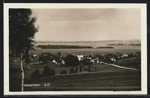 AK Weissenbach /N. Ö., Ortsansicht aus der Vogelschau