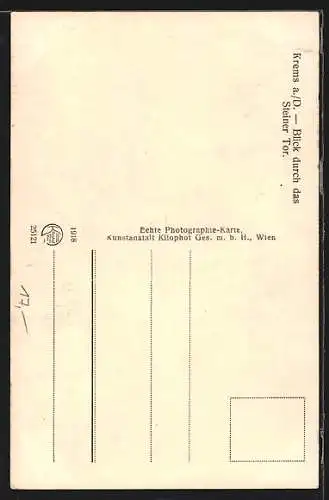 AK Krems a. D., Blick durch das Steiner Tor