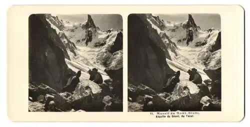 Stereo-Fotografie NPG, Berlin, Ansicht Aiguille du Tacul, Massif du Mont-Blanc, du Tacul