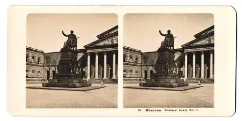 Stereo-Fotografie NPG, Berlin, Ansicht München, Denkmal König Max I.