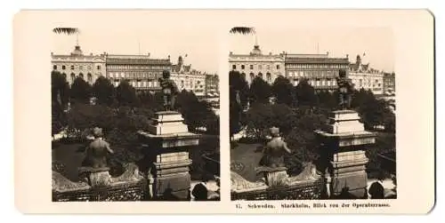 Stereo-Fotografie NPG, Berlin, Ansicht Stockholm, Blick von der Opernterrasse