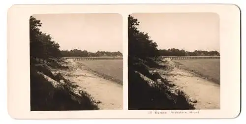 Stereo-Fotografie NPG, Berlin, Ansicht Neukuhren, Blick entlang des Strand