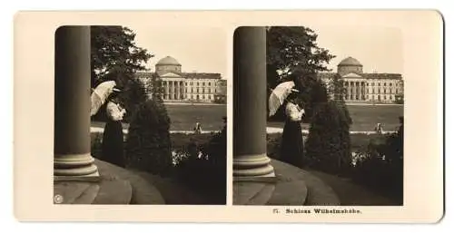 Stereo-Fotografie NPG, Berlin, Ansicht Kassel, Blick zum Schloss Wilhelmshöhe