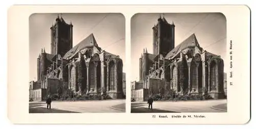 Stereo-Fotografie NPG, Berlin, Ansicht Gand, Abside de St. Nicolas