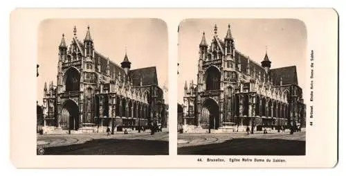 Stereo-Fotografie NPG, Berlin, Ansicht Bruxelles, Eglise Notre Dame du Sablon